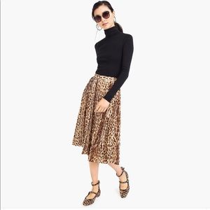 Sold out JCrew leopard pleated skirt